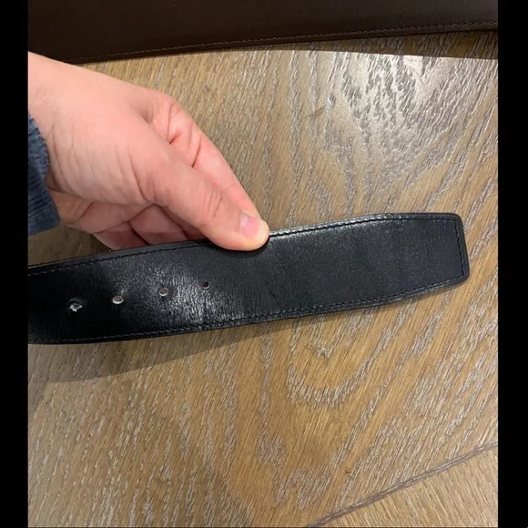 Hermes Black Belt with Silver Buckle